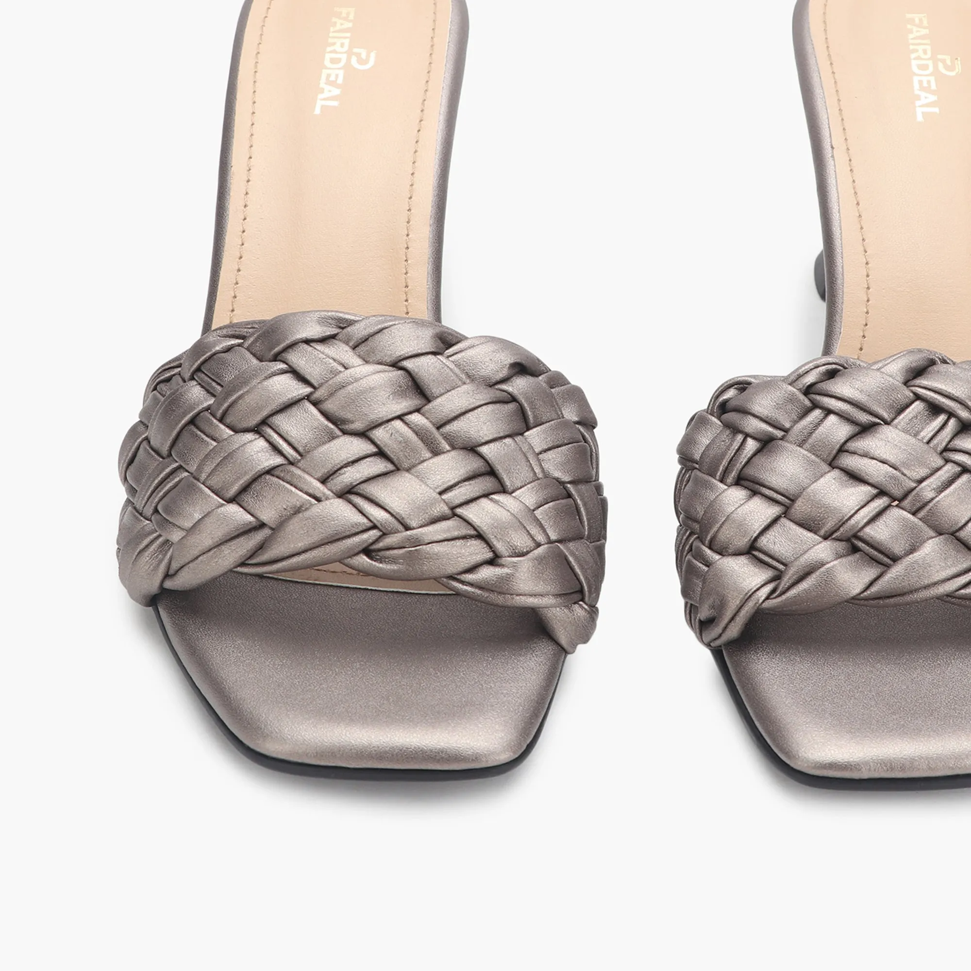Braided Slip On Heels