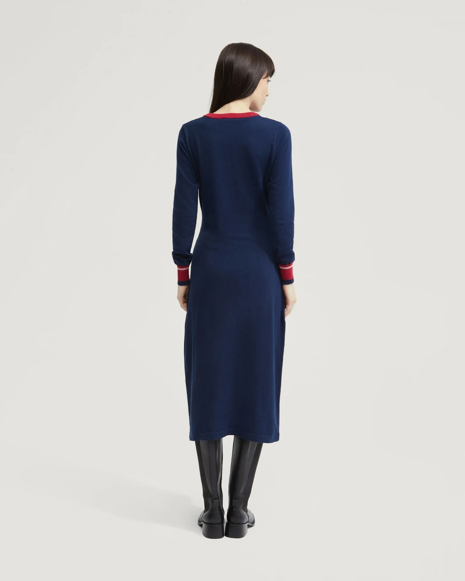 Bridgette Contrast Trim Knit Dress