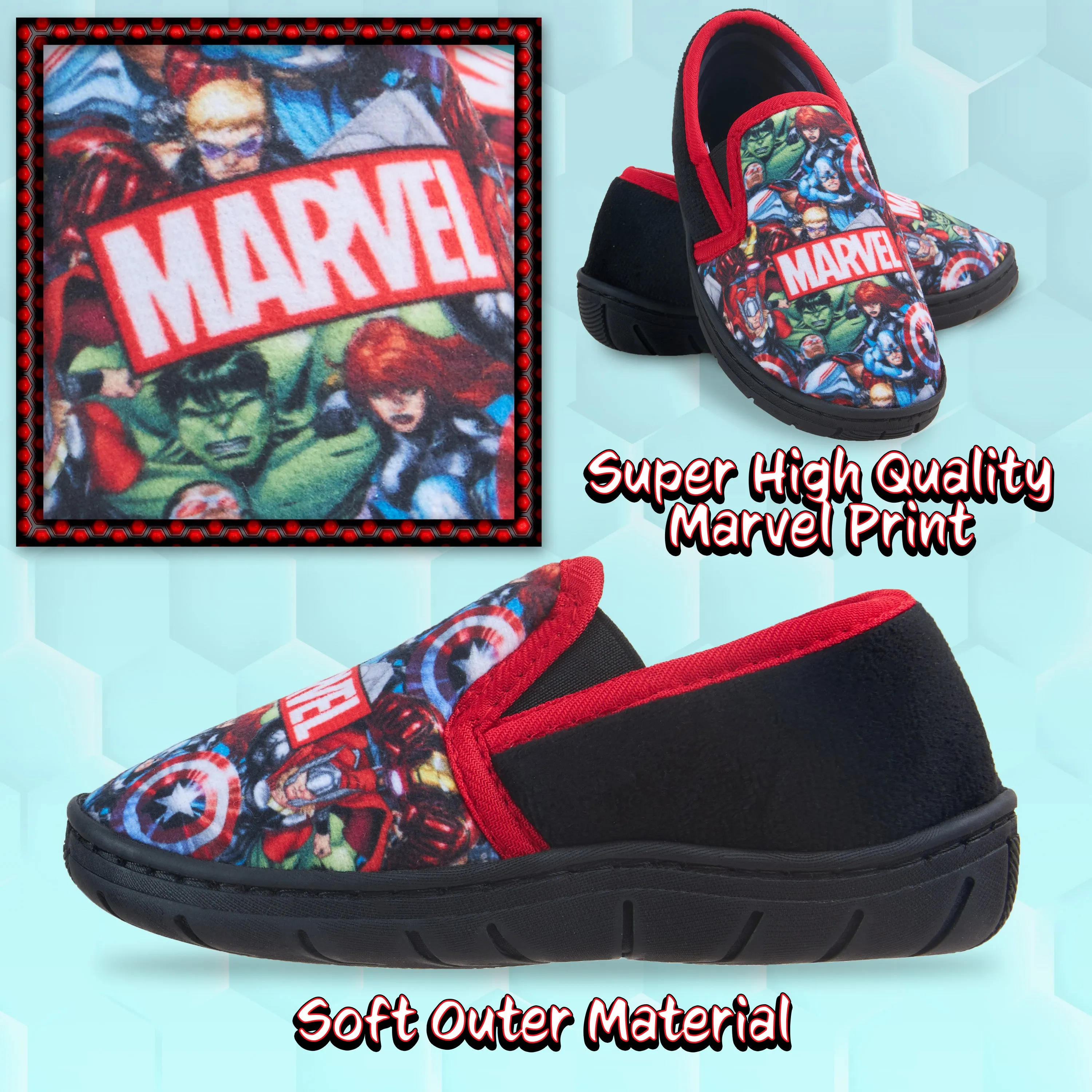 Marvel Spiderman Boys Slippers, Avengers Slippers for Boys